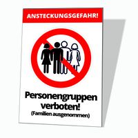 Cartello di avvertimento -Personengruppen verboten