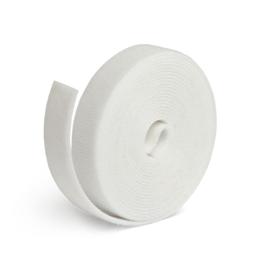 rouleau de velcro double face 3m blanc