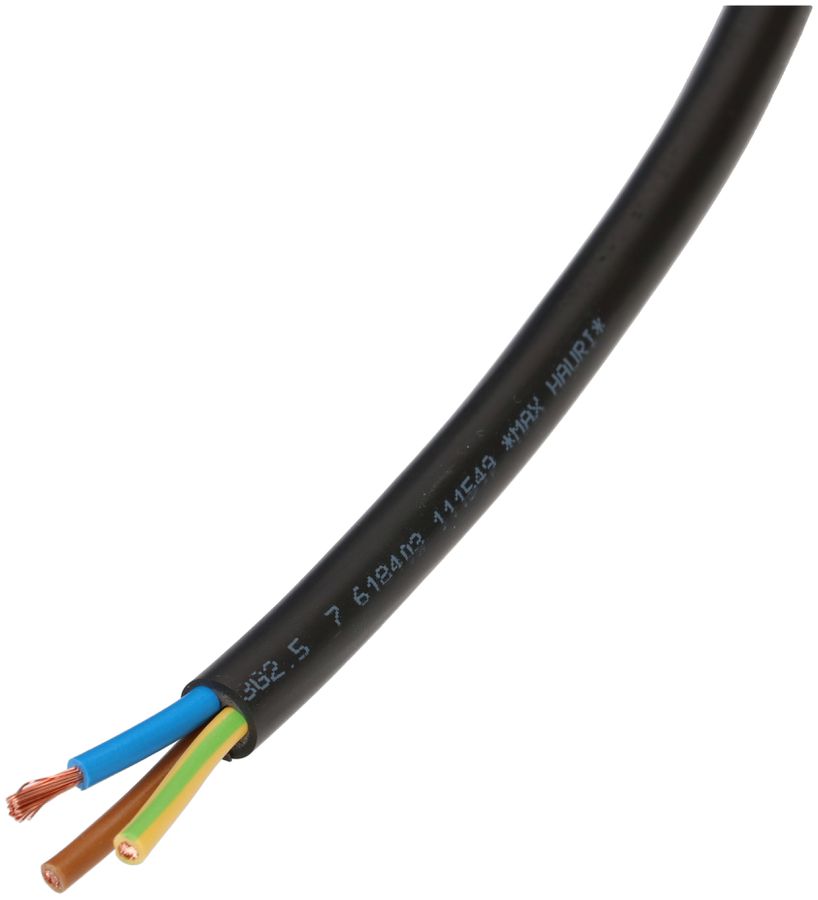 TD-Kabel H05VV-F3G2.5 schwarz