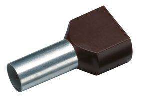 Isolierte Zwillings-Aderendhülse 2x 6mm² x 14mm schwarz