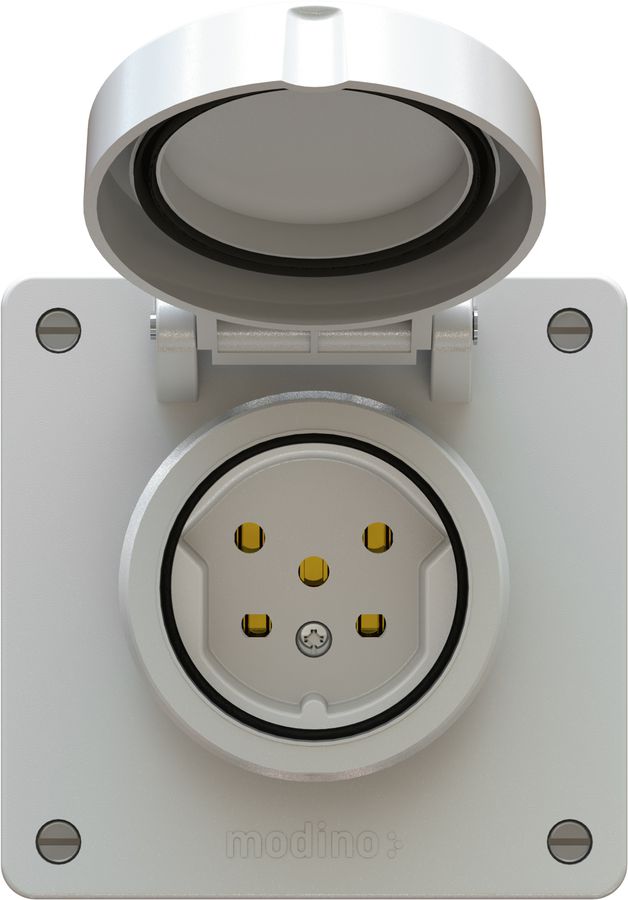 Steckdose 1x Typ 15 UP exo IP55 lichtgrau