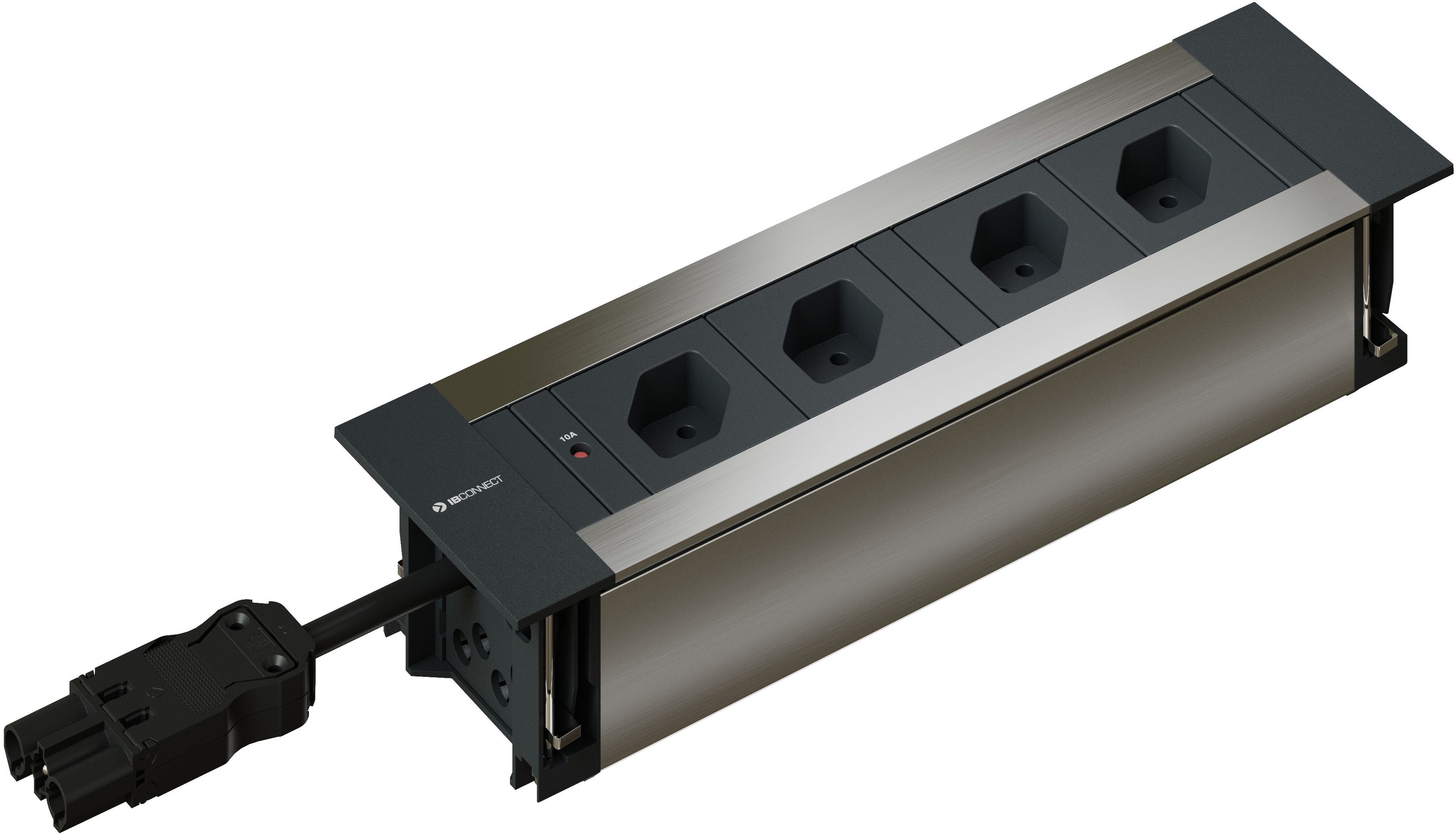 INTRO2.0 Steckdoseneinheit eloxiert 4x Typ 13