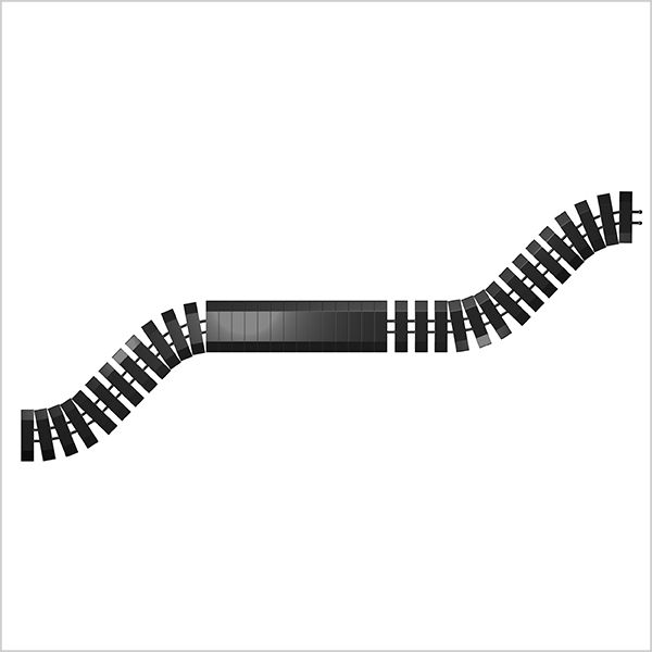 serpentine de câble Pro 80 1.00m noir RAL9005