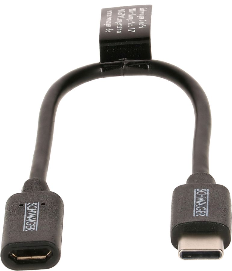 USB 3.1 Adapterkabel 0.15m schwarz