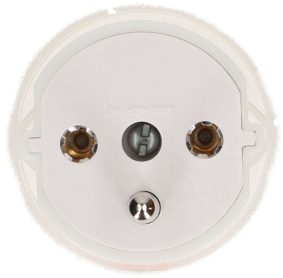 adaptateur fixe type 12 / Schuko CEE 7/7 blanc