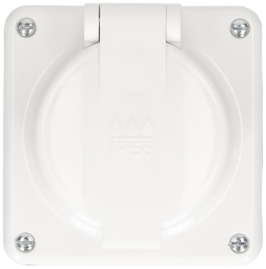 presa 1x tipo 23 dim.1x1 AP Mica Nass IP55 bianco