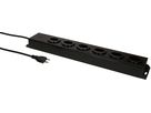 Steckdosenleiste Power Line 6x Typ 13 schwarz/schwarz 5.0m