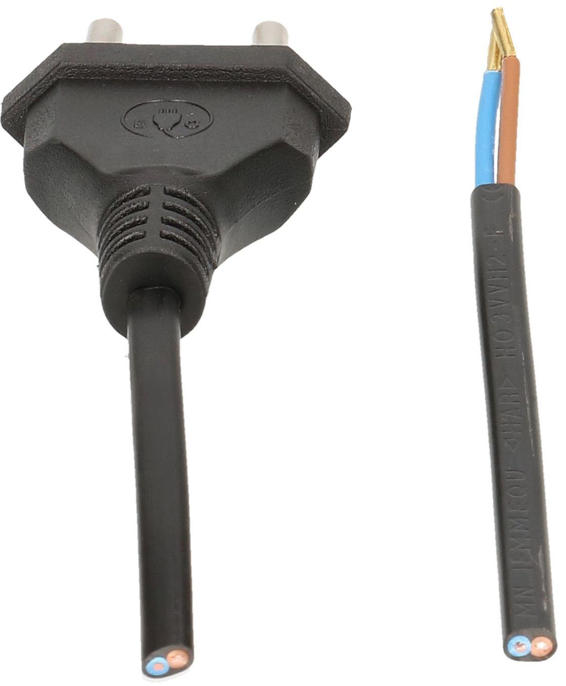 TDLF câble secteur H03VVH2-F2X0.75 1.8m noir T26