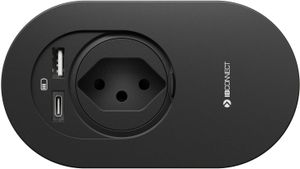 ORBIT Steckdoseneinheit schwarz 1x Typ 13 1x USB-A/C