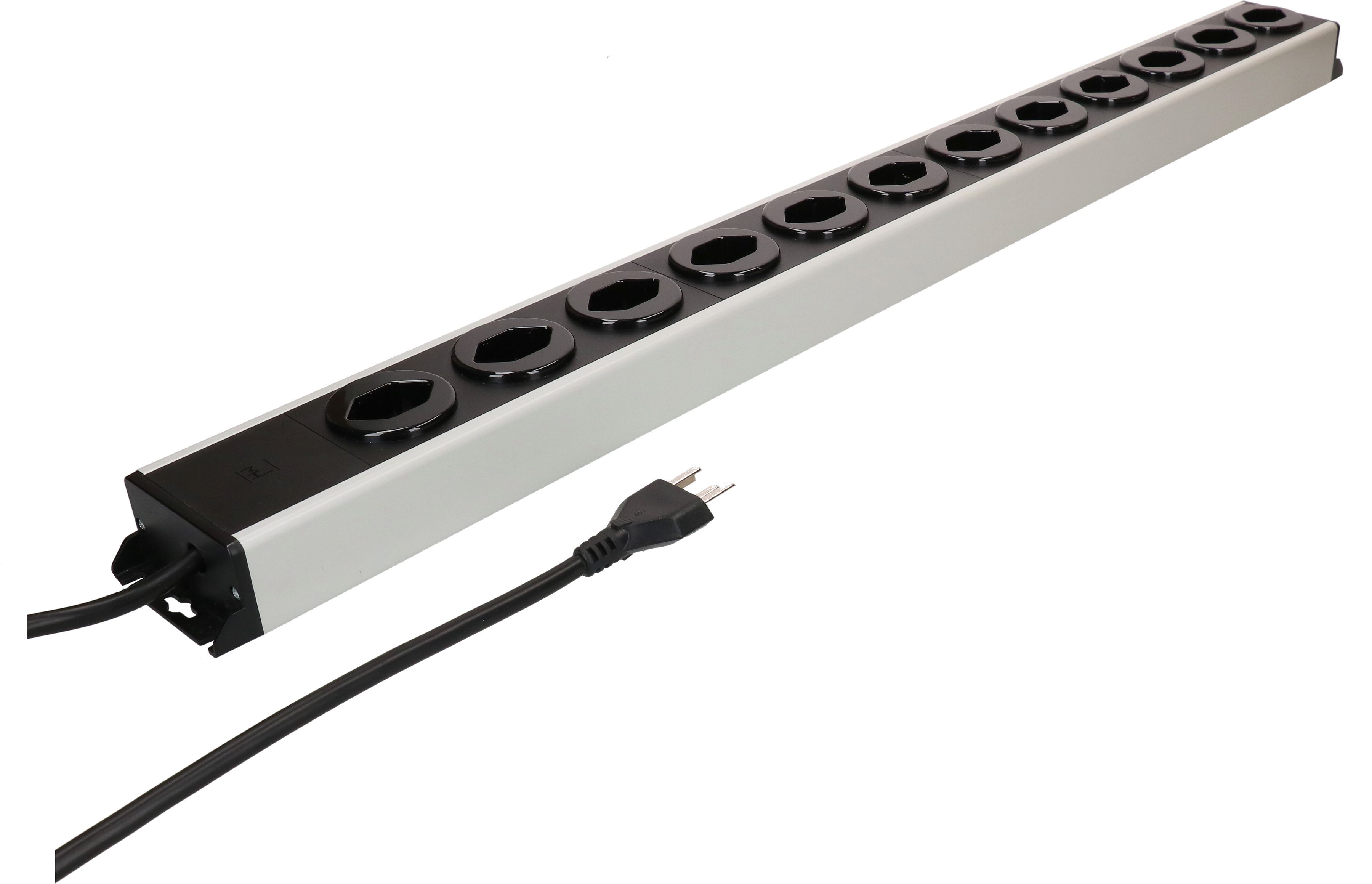 Steckdosenleiste Power Line 12x Typ 23 grau/schwarz 1.5m
