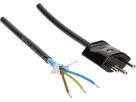 Câble secteur 3G1.0 5m noir blindé avec type 12 fiche