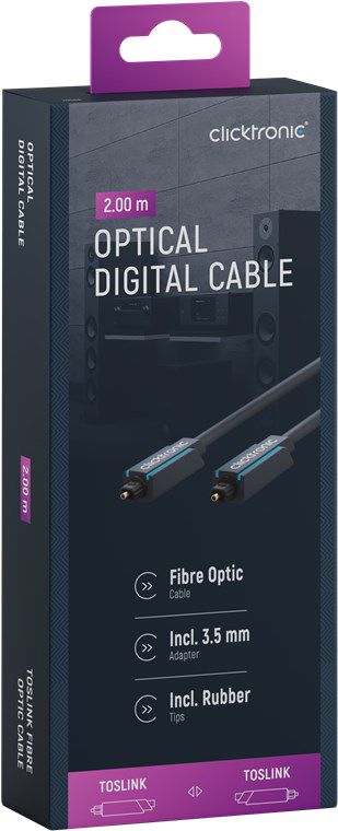 câble opto digital fiche Toslink 2m
