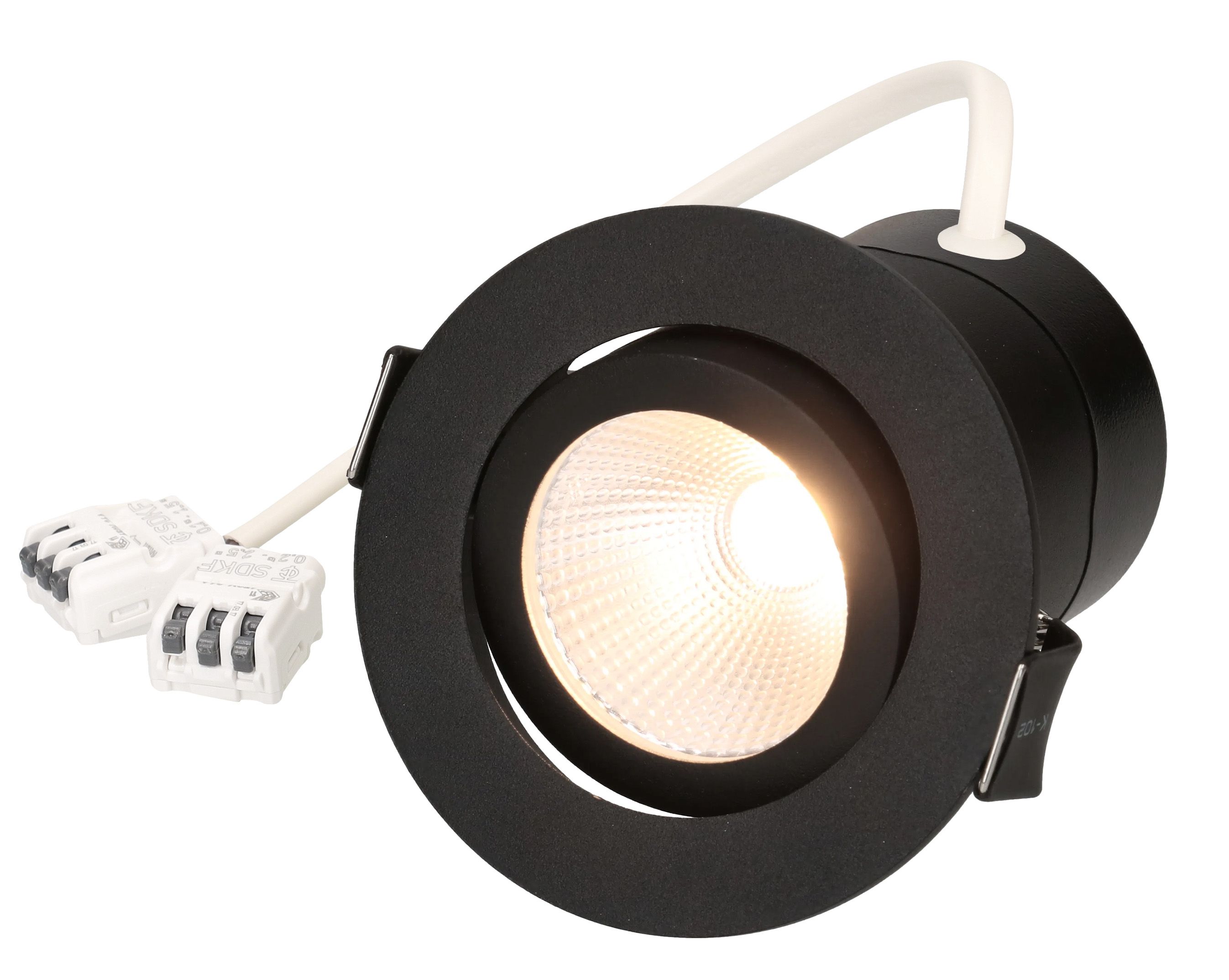 LED-Einbauspot DISC 230 Ø68 schwarz 3000K 650lm 36°