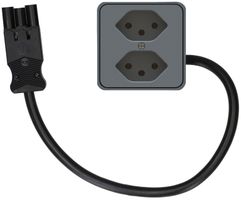 presa aggiuntiva per mobili 2x tipo 13 antracite 0.5m AC166
