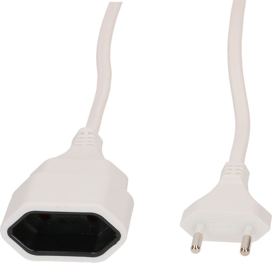 TDF-Verlängerung H05VVH2-F2X1.0 5m weiss BS Typ 11 / Typ 11