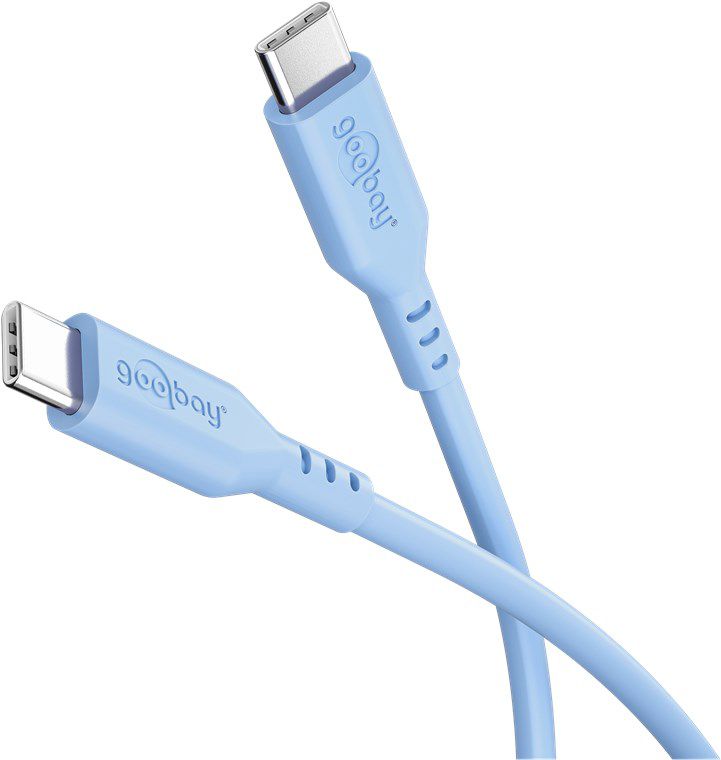 cavo di ricarica USB-C silicone 1.5m blu
