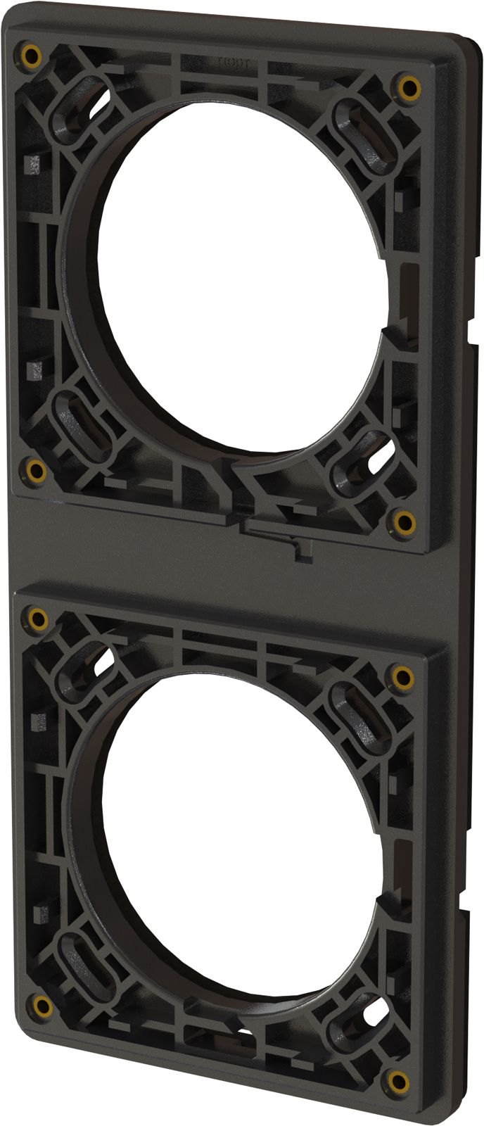Flush frame with foam rubber seal size 2x1 exo black