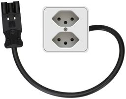 presa aggiuntiva per mobili 2x tipo 13 bianco 0.5m AC166
