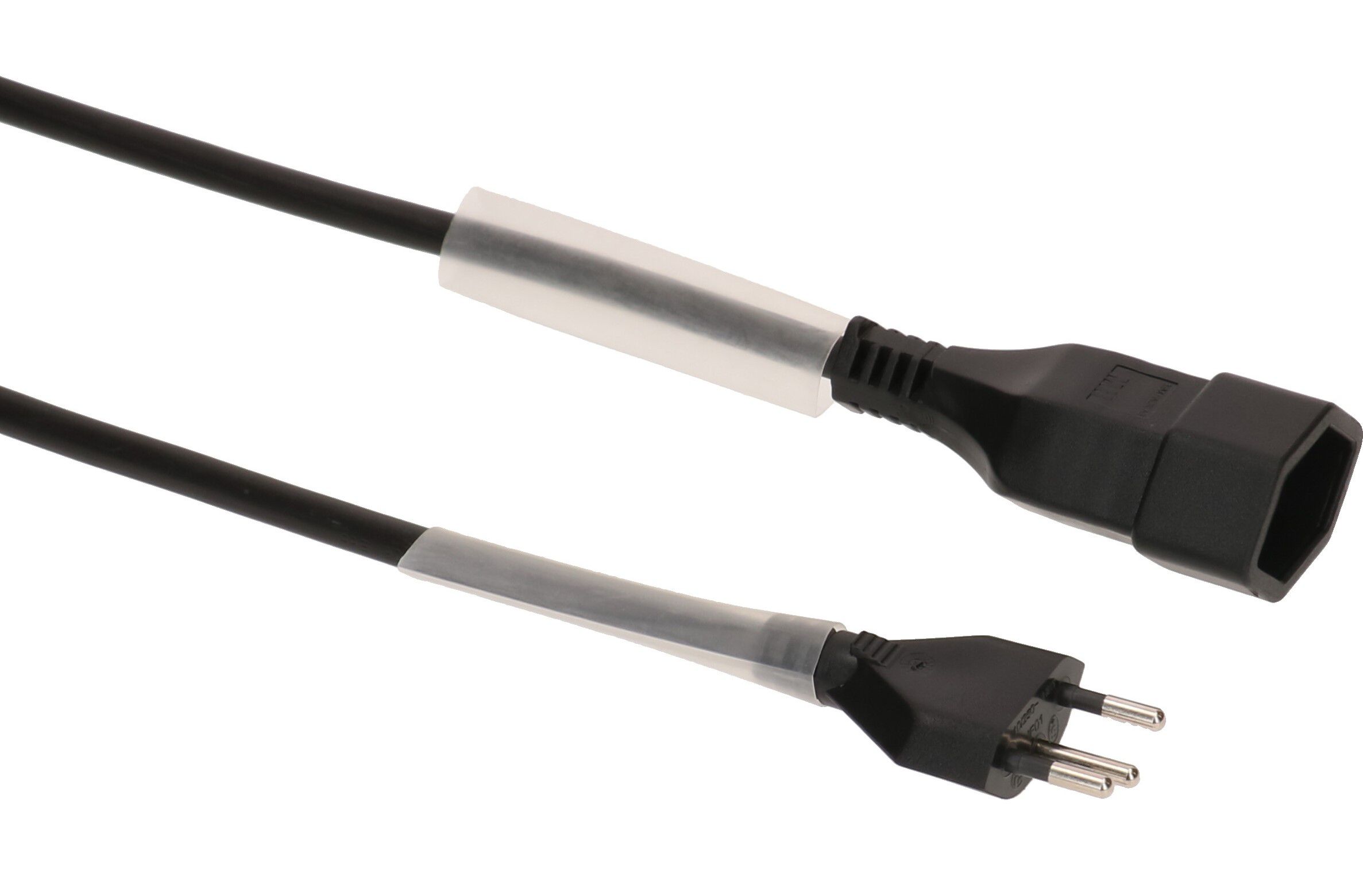 TD-Verlängerung H05VV-F3G1.5 3m schwarz Typ 12 / Typ 13