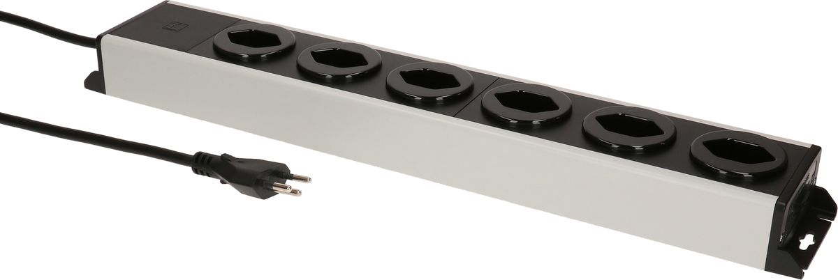 Steckdosenleiste Power Line 6x Typ 13 grau/schwarz 3.0m