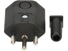 Stecker Typ 12 gewinkelt 3-polig schwarz