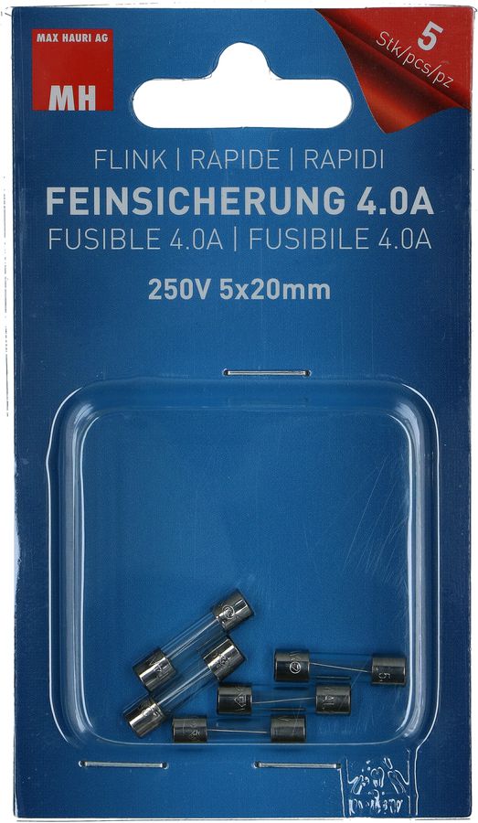 Fuse 5x20mm fast-acting 4.0A / 250V