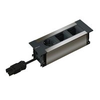 INTRO2.0 Steckdoseneinheit eloxiert 1x Schuko 2x Leermodul