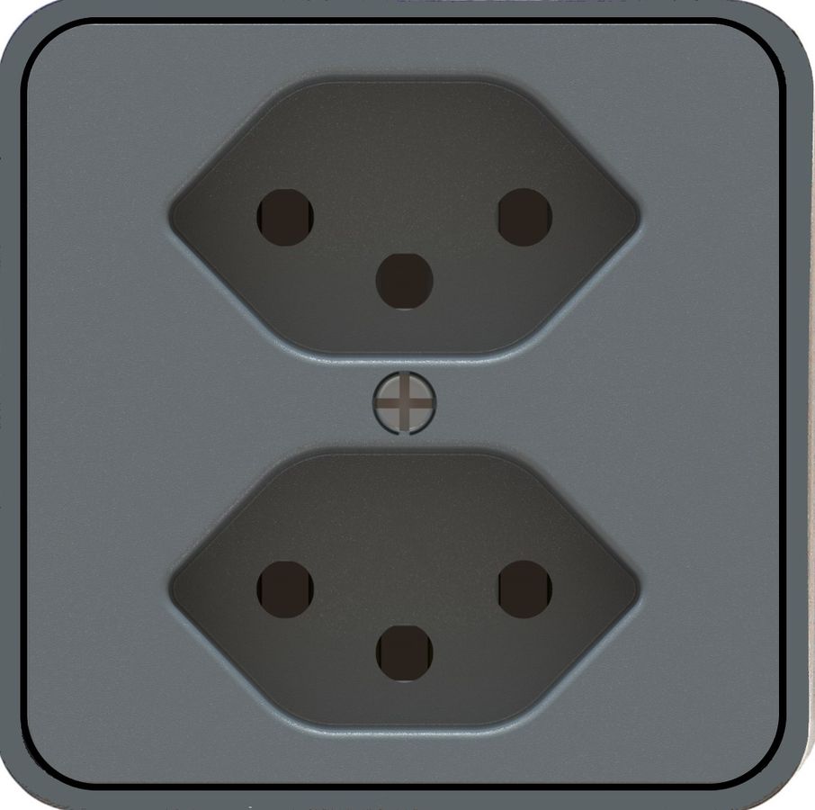 presa aggiuntiva 2x tipo 13 compatta antracite