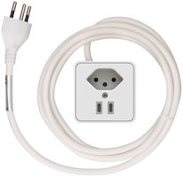 presa aggiuntiva per mobili1x tipo 13 USB C+C bianco 2m tipo 12