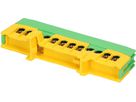 Schutzleiter-Klemme 12-polig gelb/grün