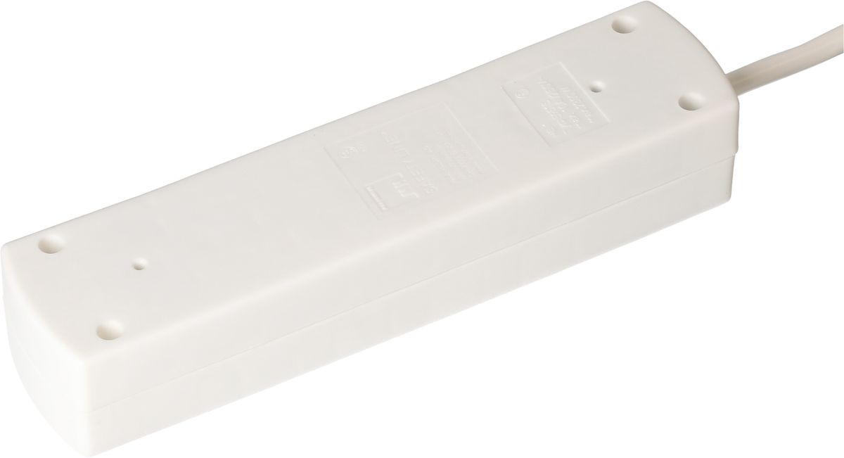 multiprise Safety Line 5x type 13 BS blanc interrupteur 2m cli.