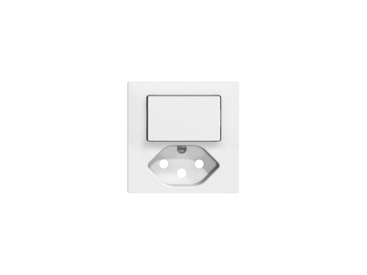 [d] Frontplatte Kleinkombi. Schalter mit Seitenlinse/T13, weiss