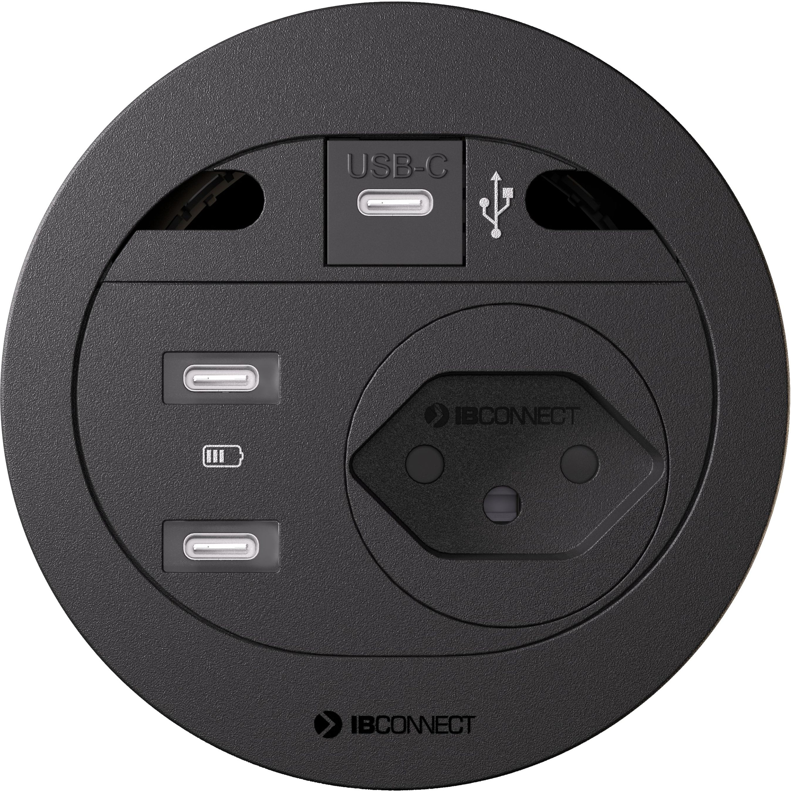 DIVUS Steckdoseneinheit schwarz 1x Typ 13 2x USB-C 1x USB C Data