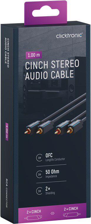 câble audio RCA stéréo 1m
