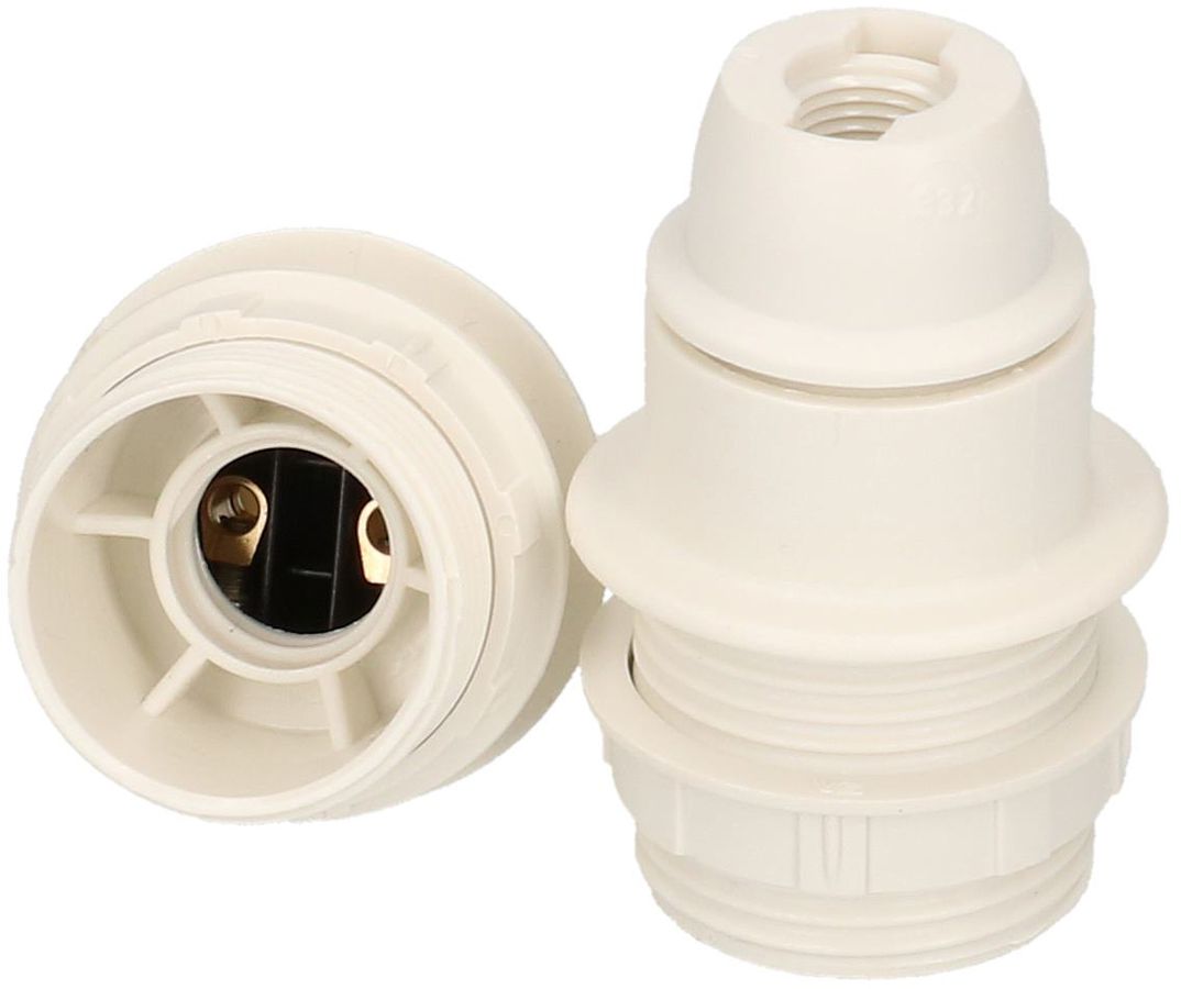 E14-Fassung Randmantel M10x1 weiss