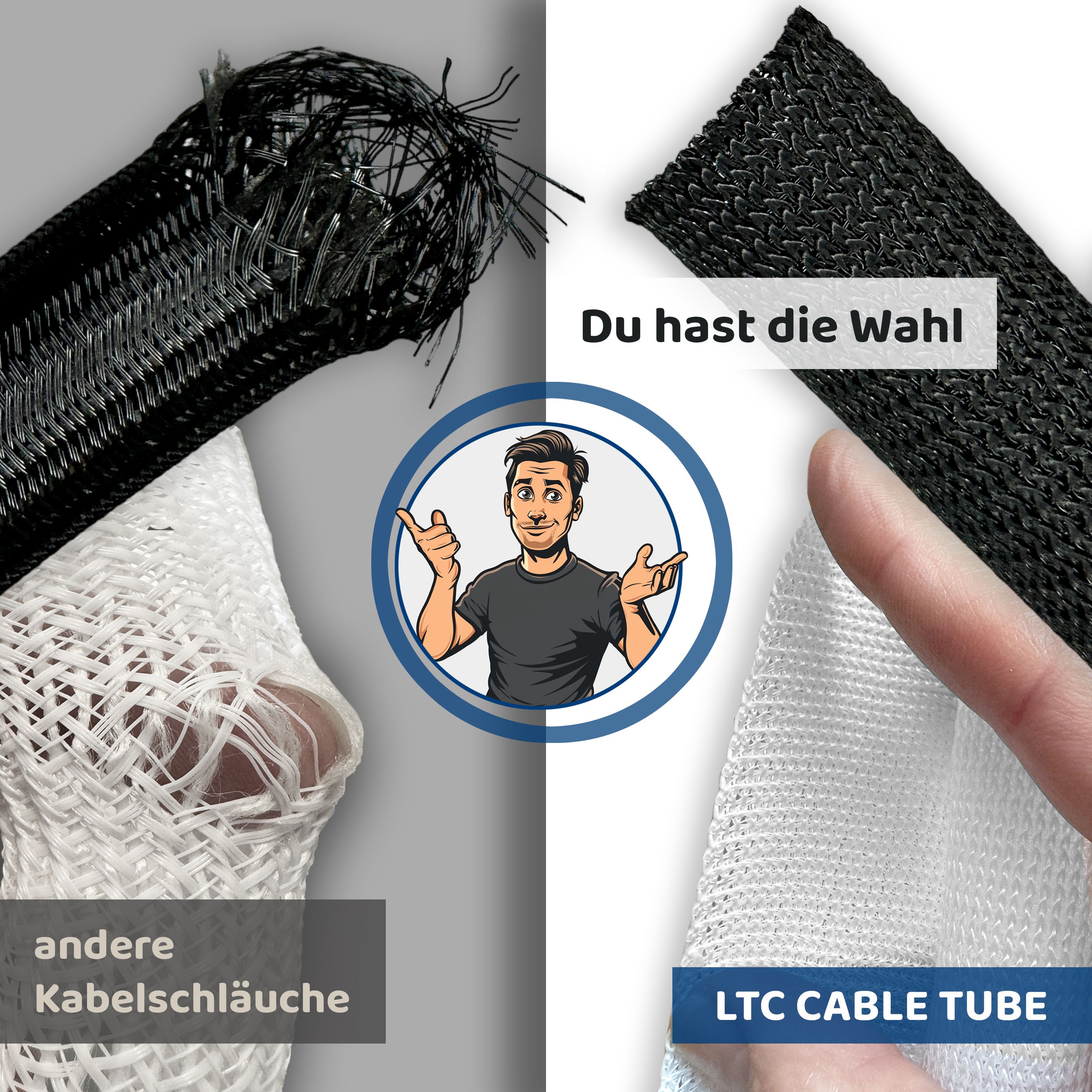 Cable Tube LTC 1.25m / nero