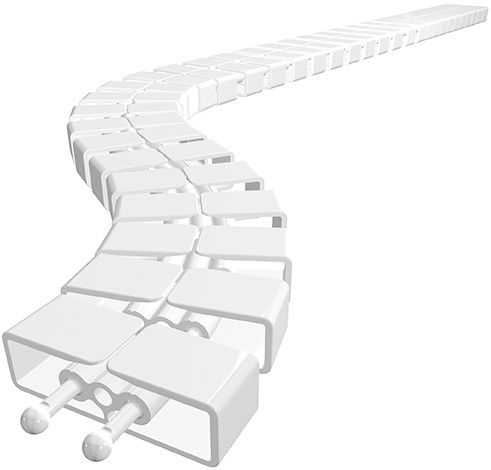 Kabelschlange Cube SL 1.00m weiss RAL9003