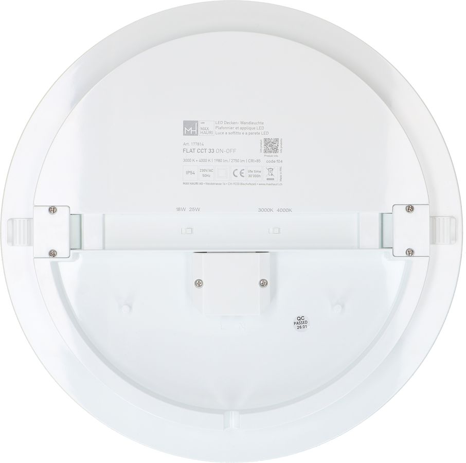 Deckenleuchte FLAT CCT 33 18/25W 1980/2750lm