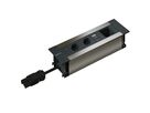 INTRO2.0 Steckdoseneinheit eloxiert 2x Typ 13 1x USB-A/C 1x Leer