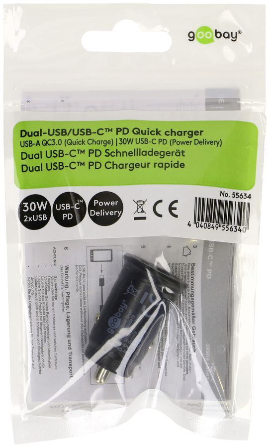 Caricatore rapido da auto USB-C PD compatto