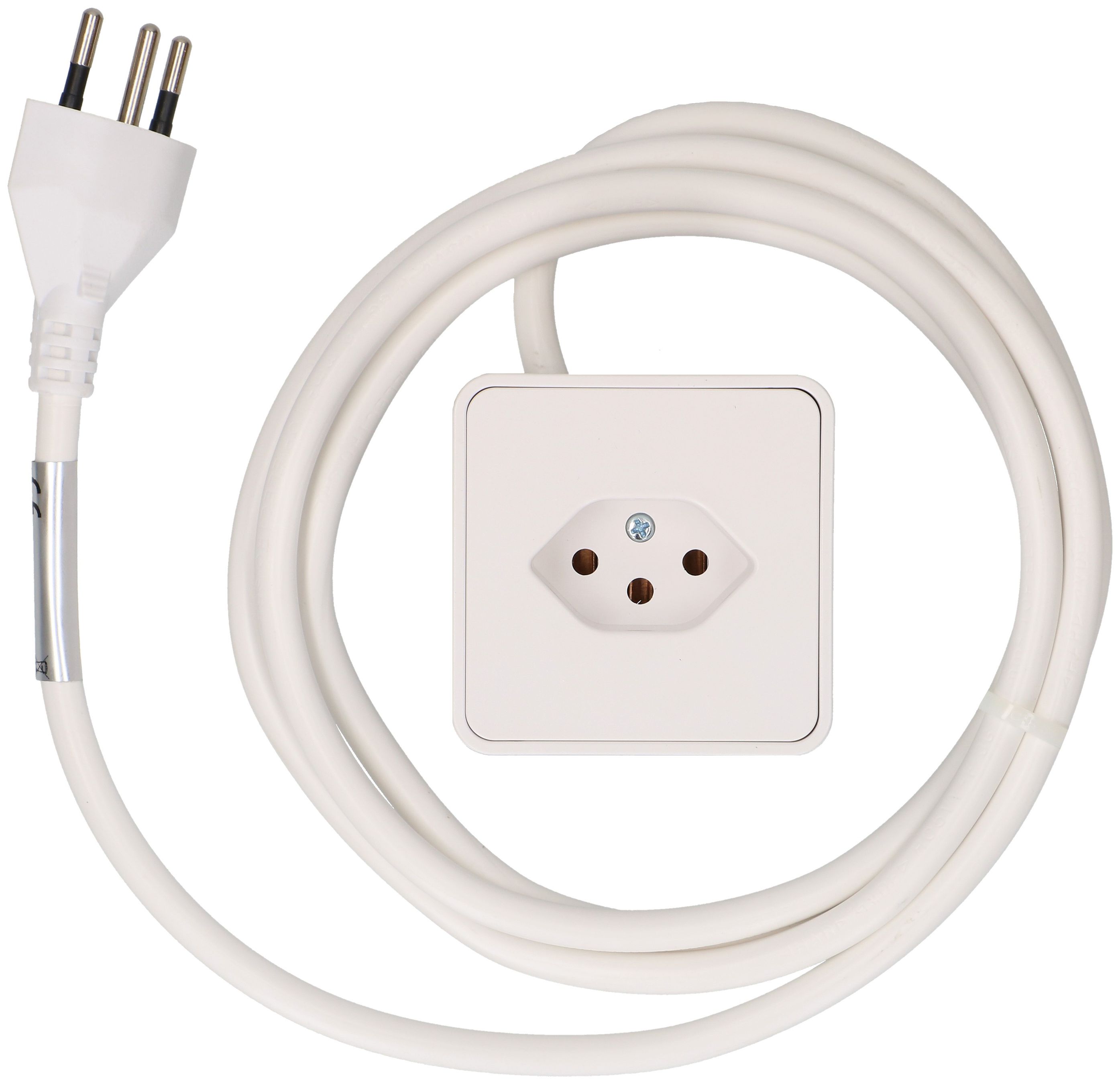 presa aggiuntiva per mobili 1x tipo 13 bianco 2m tipo 12