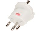 adaptateur fixe type 12 / Schuko CEE 7/7 blanc