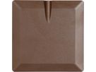 Push-in cover with cable outlet brown