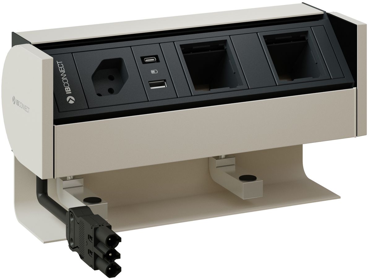 PRISMA Steckdoseneinheit weiss 1x Typ 13 1x USB-A/C 2x Leer