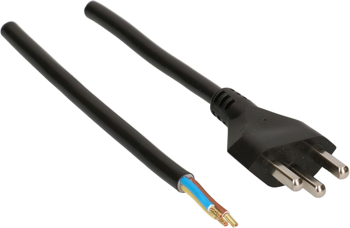 TD câble secteur H05VV-F3G1.5 2m noir type 23