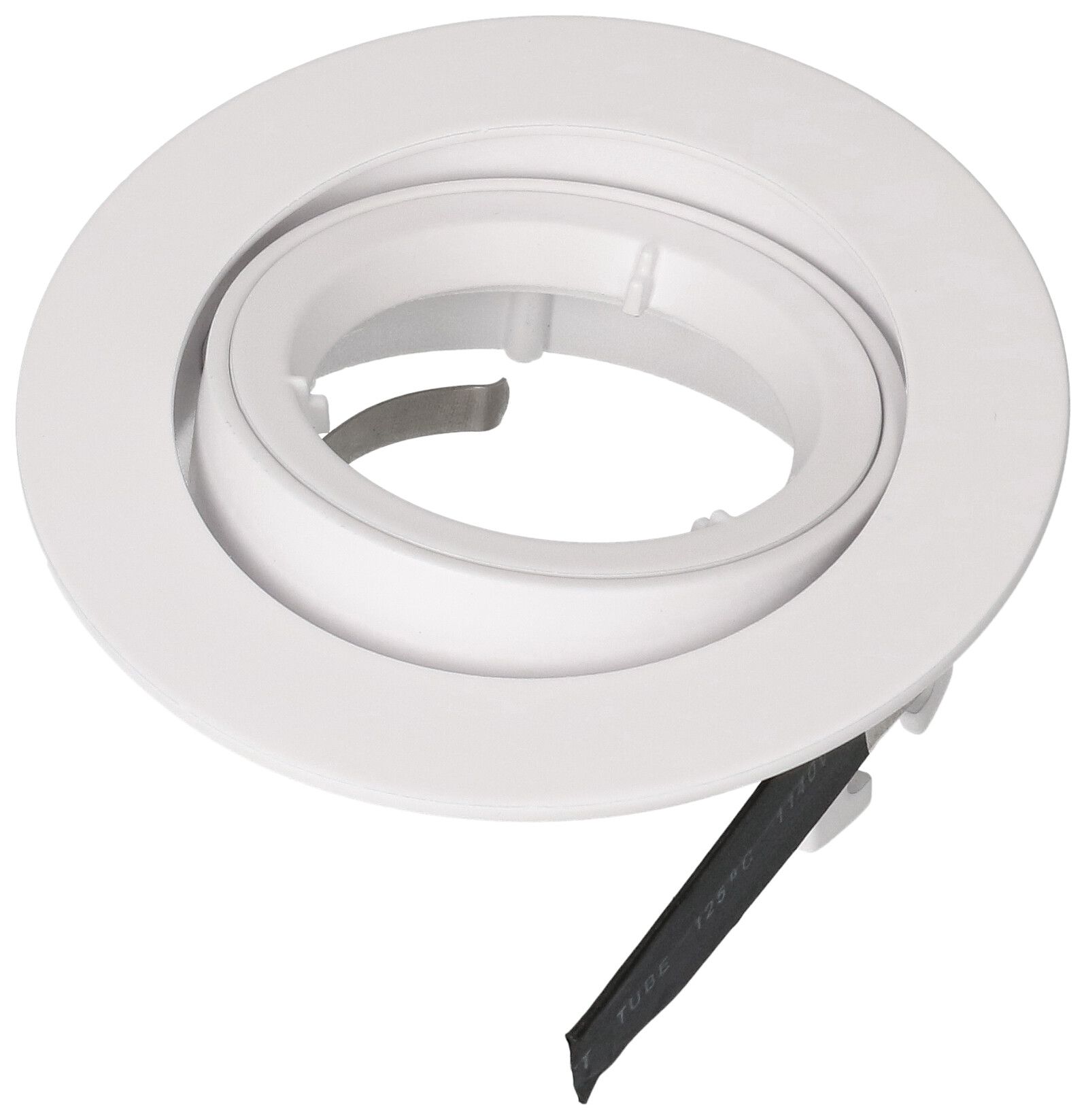 Cadre 80 blanc pour ampoules LED avec socle GU10/ressort à lame