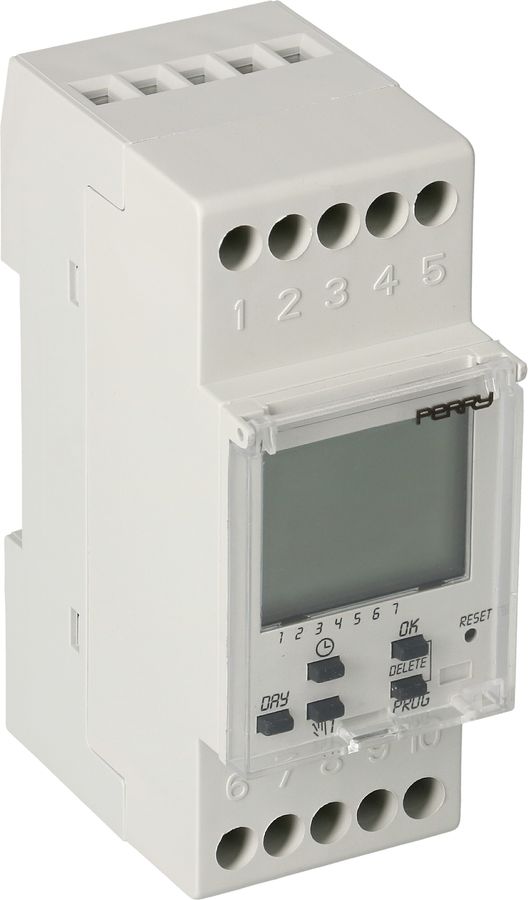 DIN-Schaltuhr Perry Digitale Wochenschaltuhr