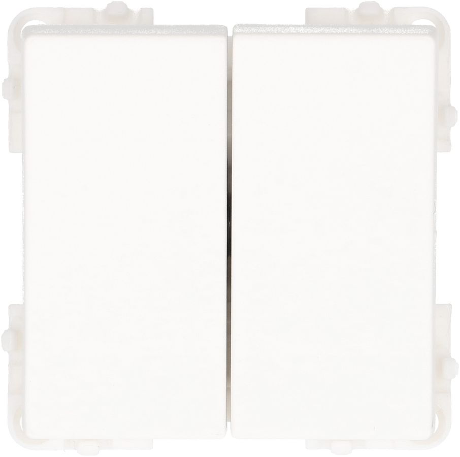 Doppel-Wippschalter Schema 3+3 Apparat + Frontplatte Inprojal ws