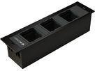 CUBOBOX presa multipla nero S 3 volte 3x modulo vuoto