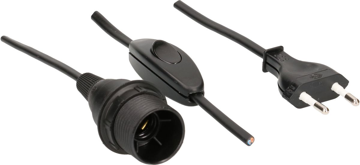 Leuchtengarnitur E14 schwarz L=2.0m